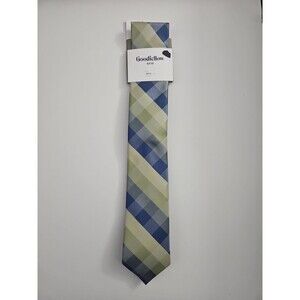 Goodfellow & Co Blue & Green Plaid Checked Men’s Neck Tie